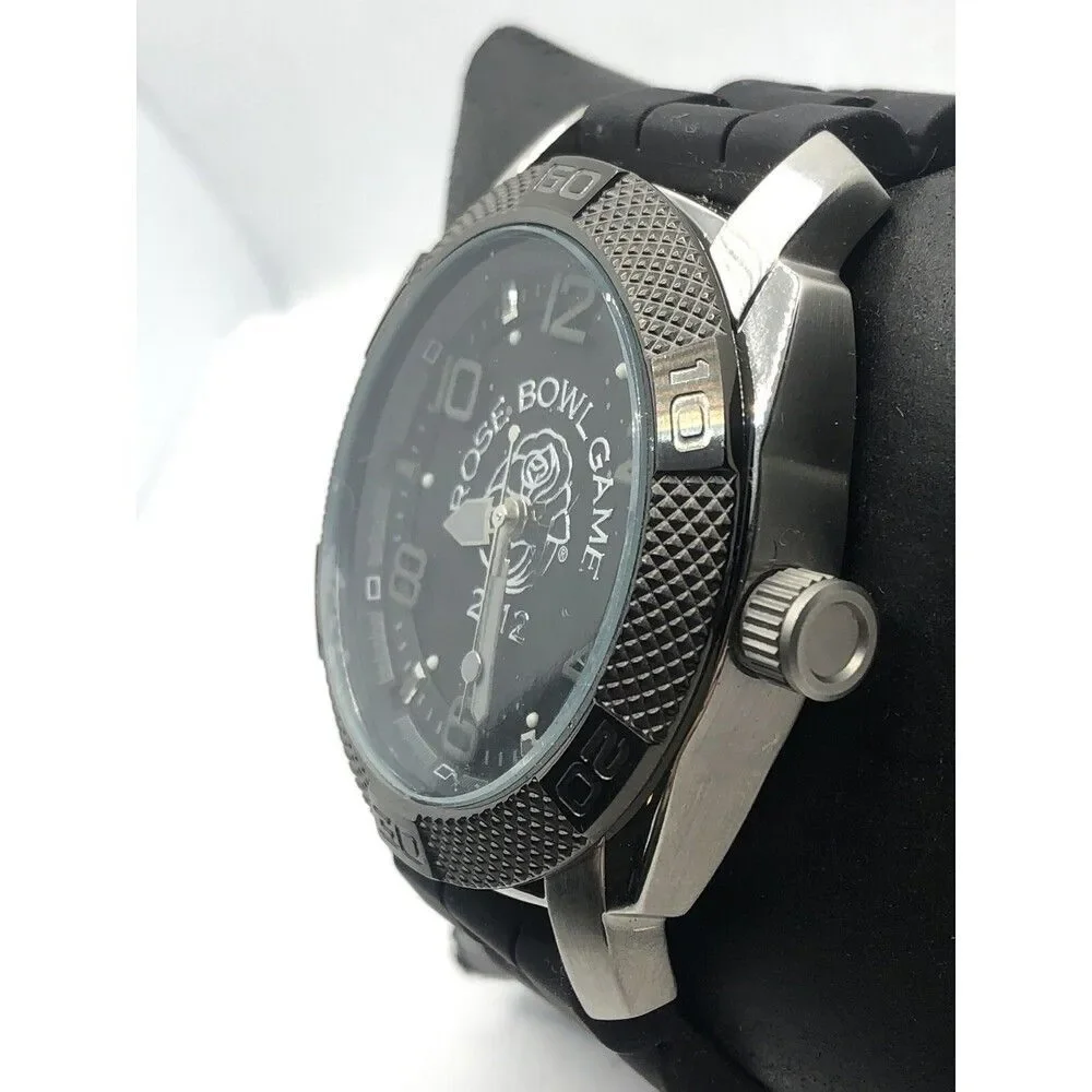 Fossil PR2003 Men's Silicone Analog Black Dial Quartz Genuine Wrist Watch OP423
